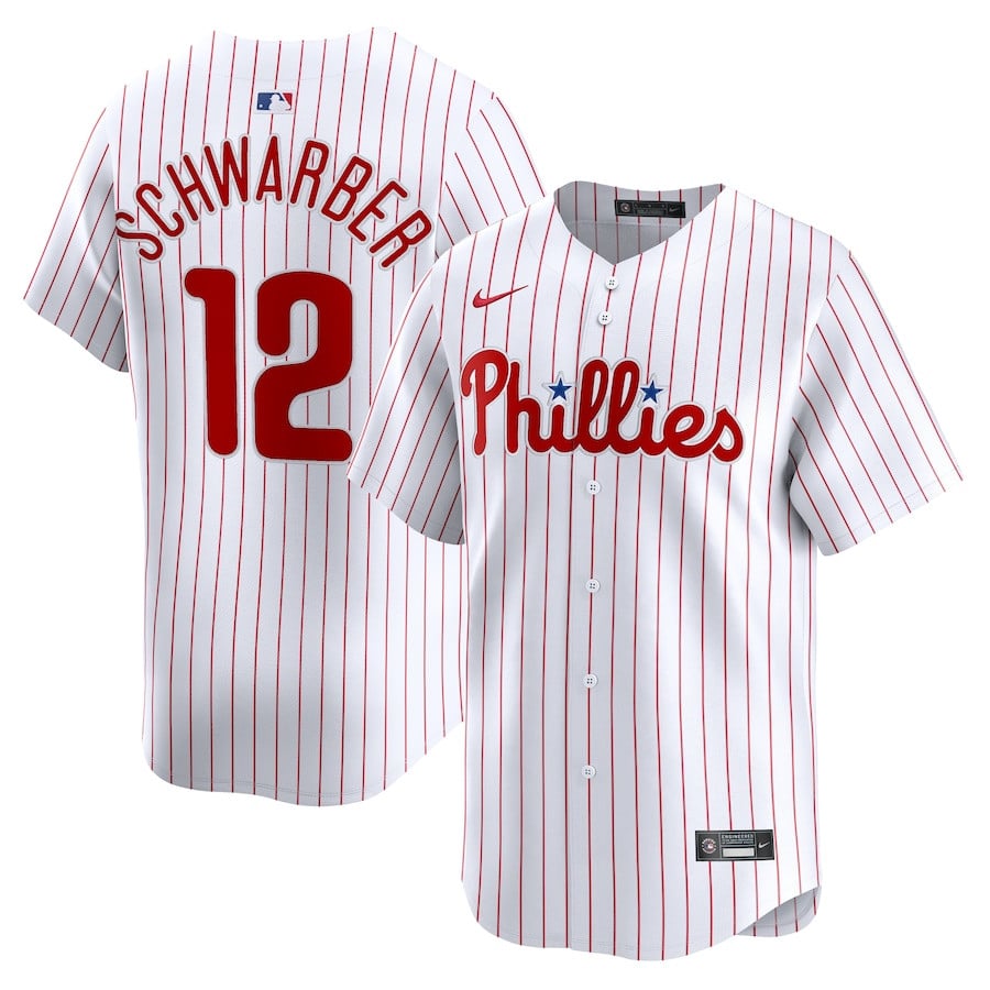 Kyle Schwarber 12 Philadelphia Phillies Home Limited Player Men Jersey - White