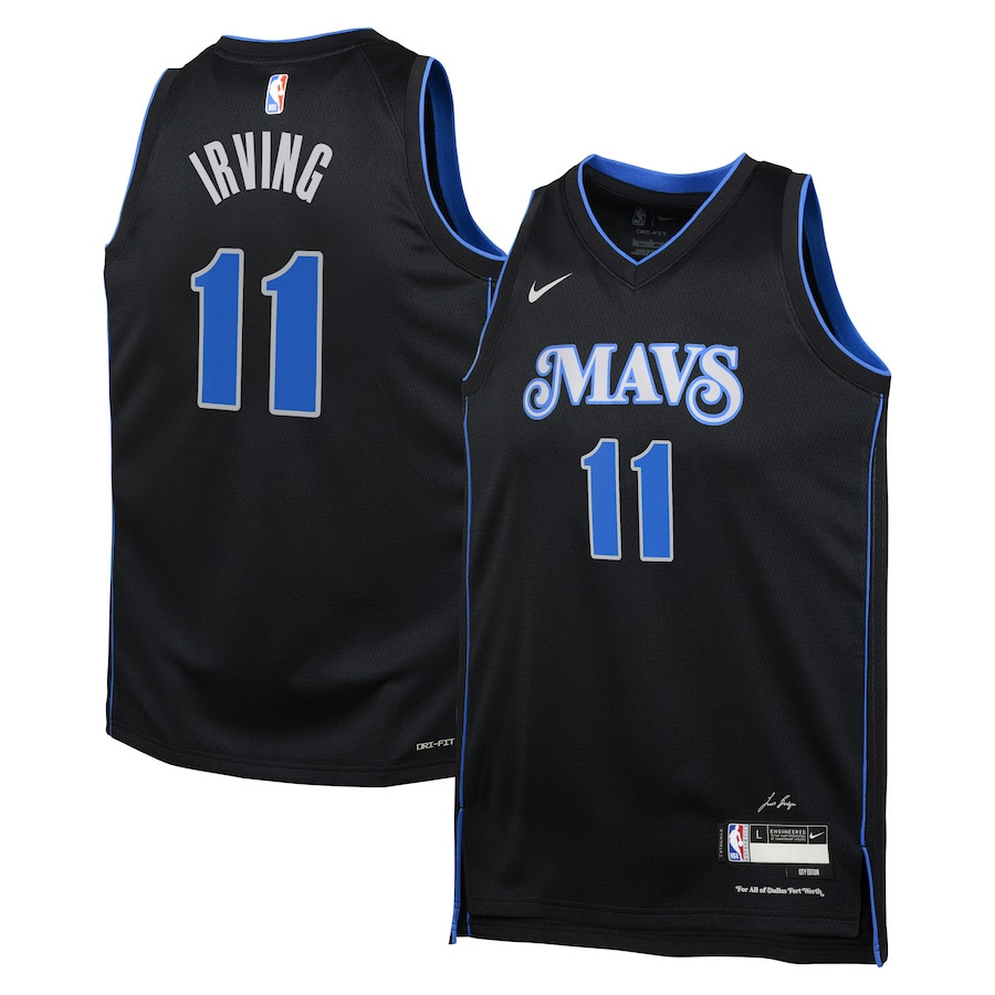 Kyrie Irving 11 Dallas Mavericks 2023/24 City Edition Swingman Youth Jersey - Black