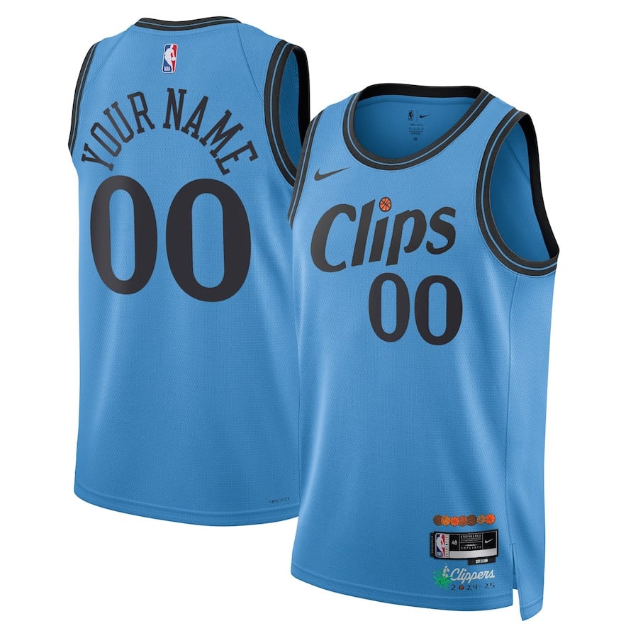 La Clippers Unisex 2024/25 Custom Swingman Jersey - City Edition - Light Blue