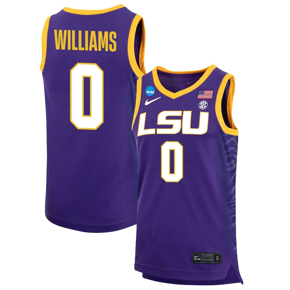 Ladazhia Williams 0 Lsu Tigers 2023 Basketball Jersey - Purple