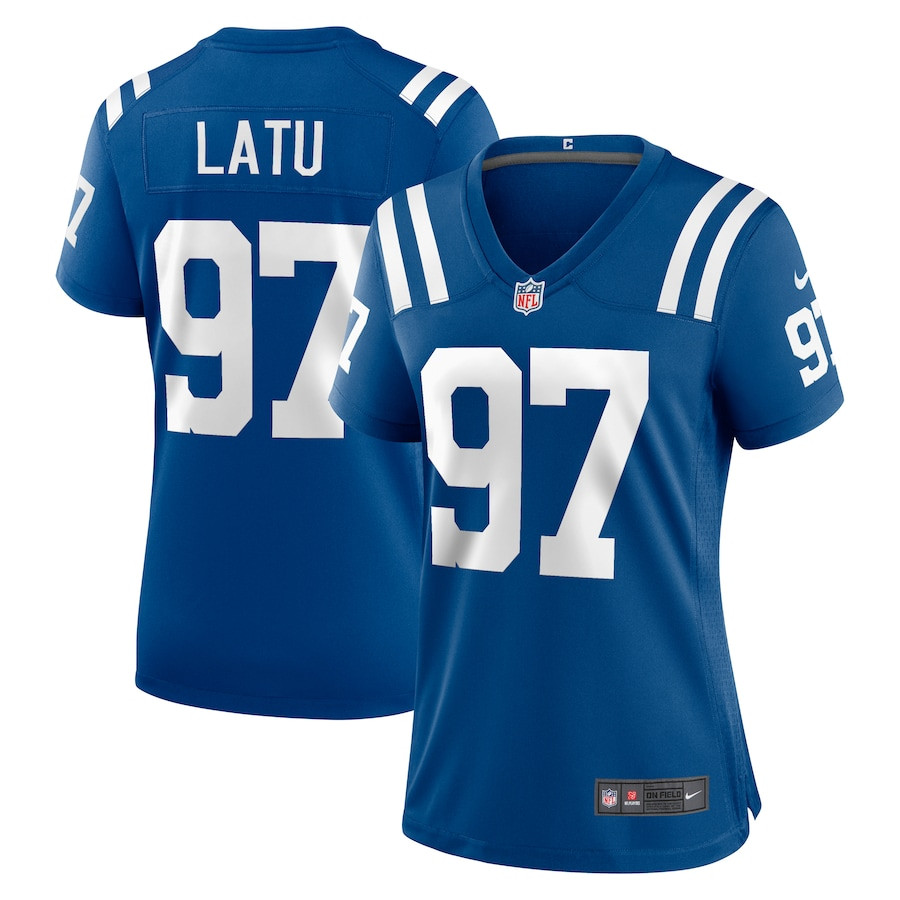 Laiatu Latu 97 Indianapolis Colts Women's Game Jersey - Royal Js3928