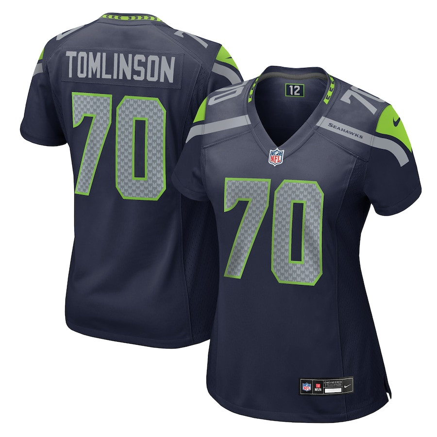Laken Tomlinson 70 Seattle Seahawks Women's Game Jersey - College Navy Js3742