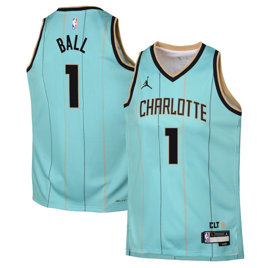 Lamelo Ball 1 Charlotte Hornets 2024/25 Swingman Player Youth Jersey - City Edition - Mint