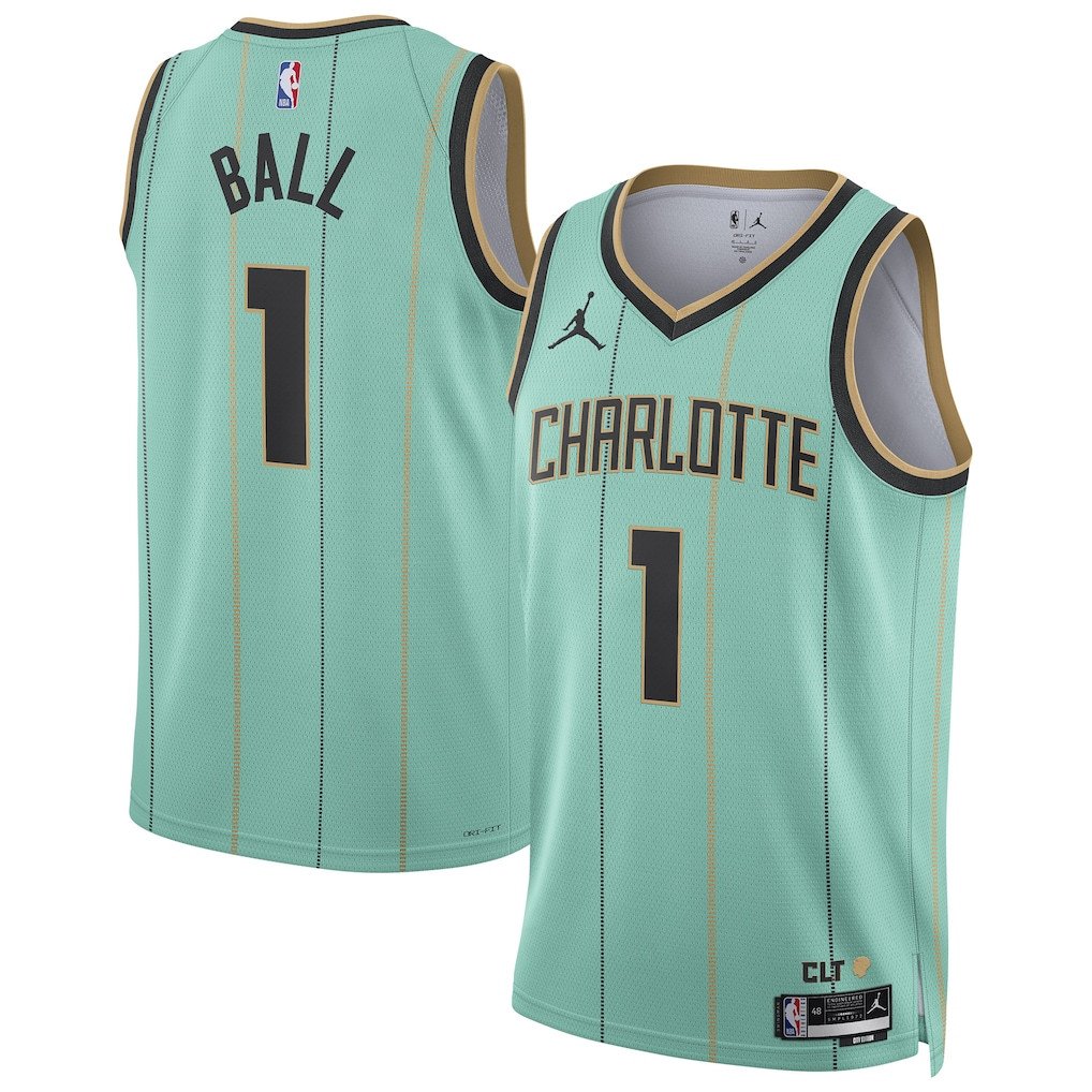 Lamelo Ball 1 Charlotte Hornets Unisex 2024/25 Swingman Player Jersey - City Edition - Mint