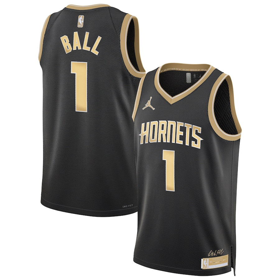 Lamelo Ball 1 Charlotte Hornets Unisex Select Series Swingman Jersey - Black