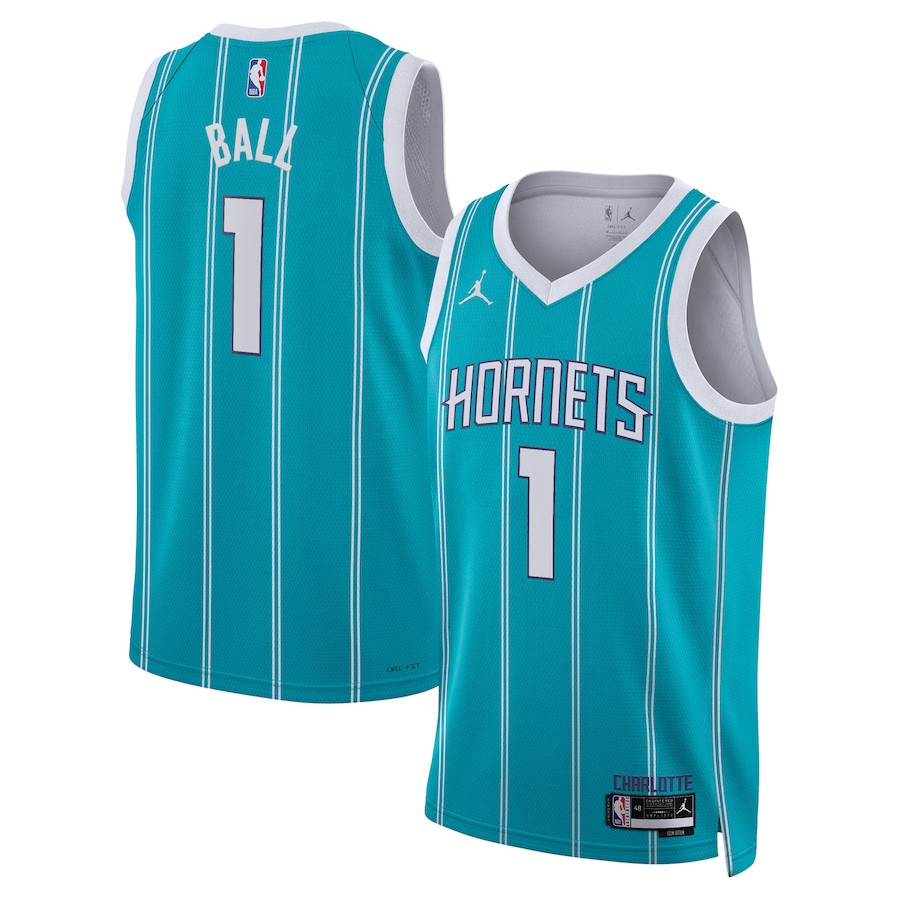 Lamelo Ball 1 Charlotte Hornets Unisex Swingman Jersey - Icon Edition - Teal