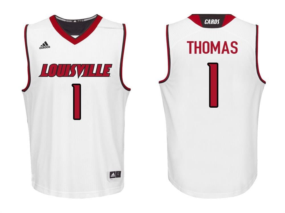 Lance Thomas 1 White College Basketball Louisville Cardinals Jersey