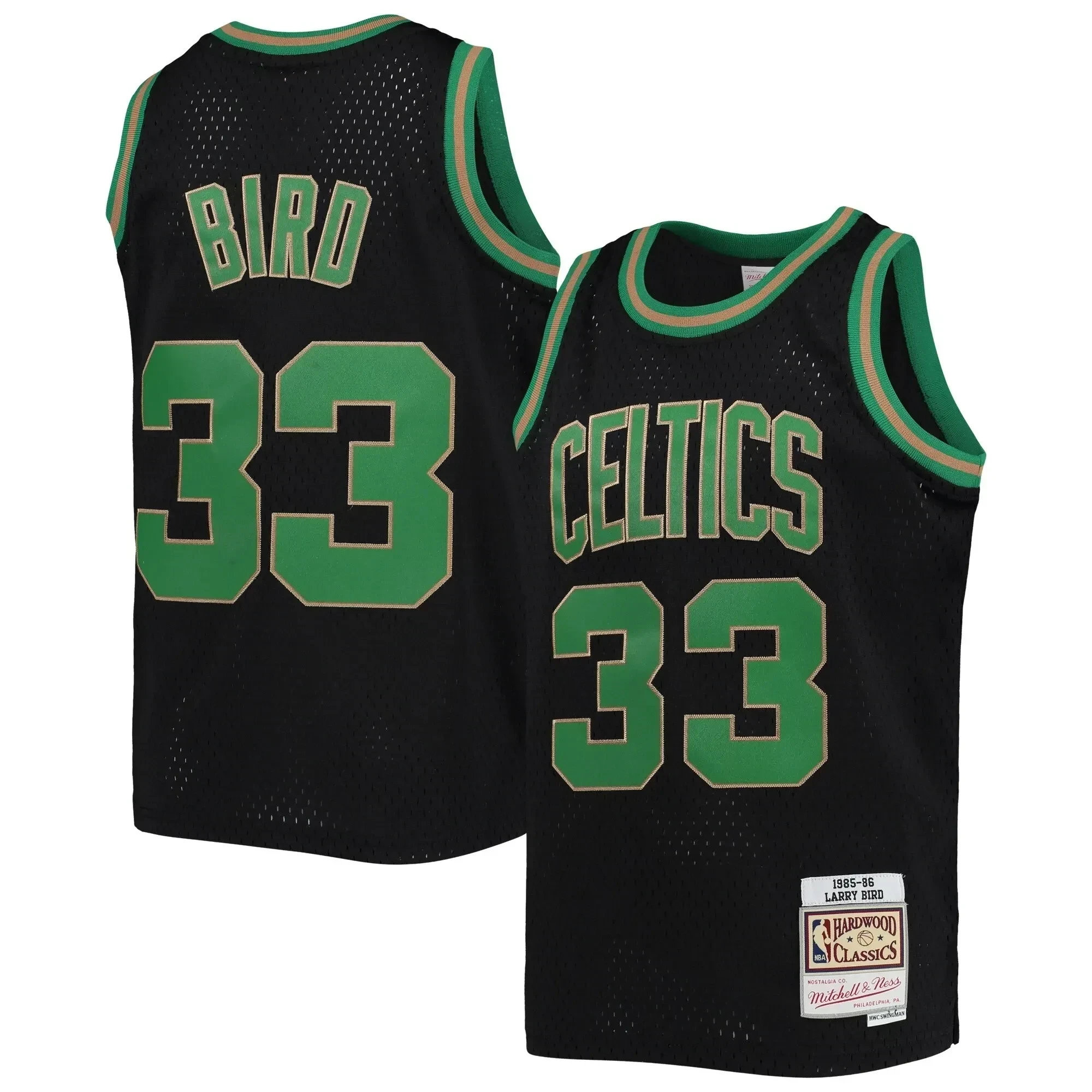 Larry Bird Boston Celtics Mitchell & Ness Youth 1985-86 Hardwood Classics Reload Jersey ??black