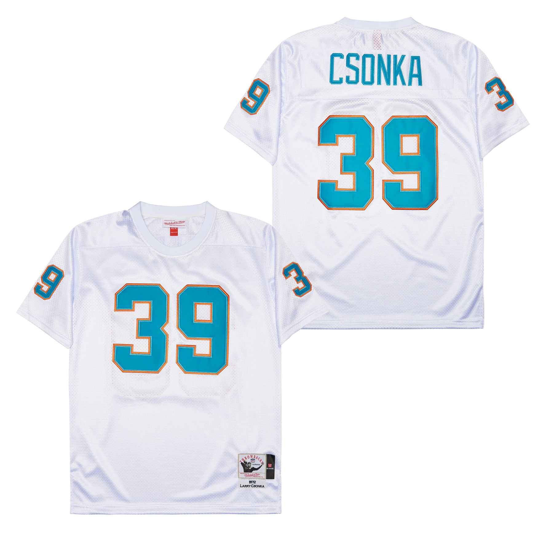 Larry Csonka 39 Miami Dolphins Retro Throwback Men Jersey - White Js7901