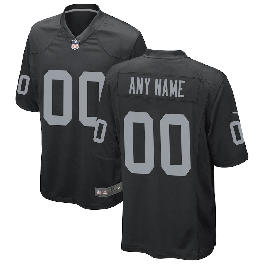 Las Vegas Raiders Men Custom Game Jersey - Black Js9214