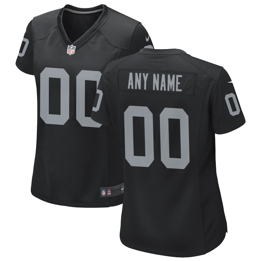 Las Vegas Raiders Women Custom Game Jersey - Black Js6537