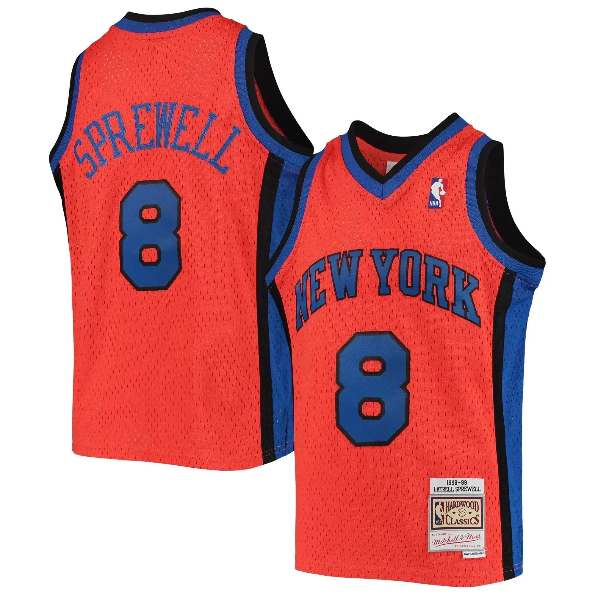 Latrell Sprewell New York Knicks Mitchell & Ness 1998-99 Hardwood Classics Reload Jersey ??orange