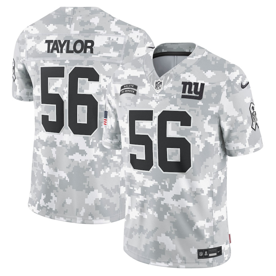 Lawrence Taylor 56 New York Giants 2024 Salute To Service Retired Player Limited Men Jersey - Arctic Camo Js7370