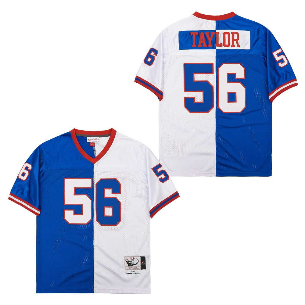 Lawrence Taylor 56 New York Giants Two-toned Throwback Men Jersey - Blue/white Js2424