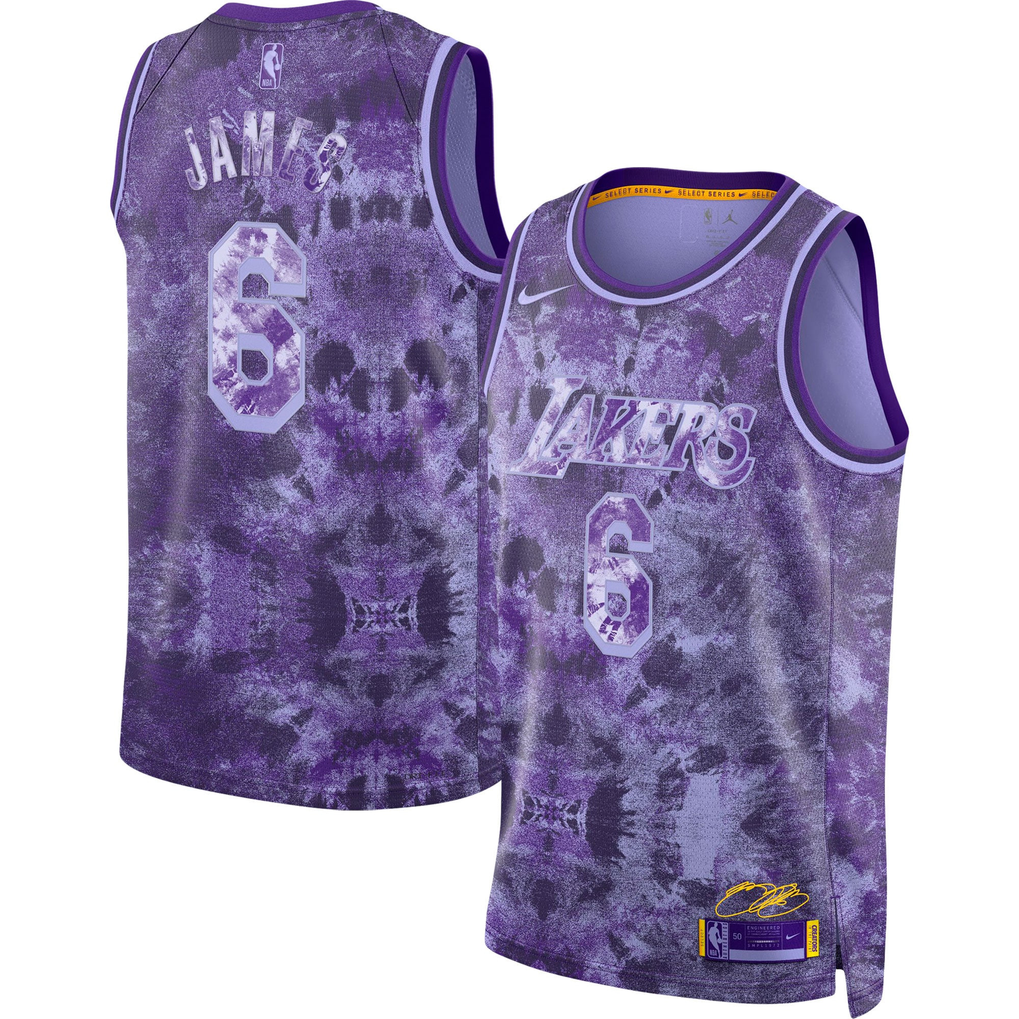 Lebron James 6 Los Angeles Lakers Unisex Select Series Swingman Jersey - Printing