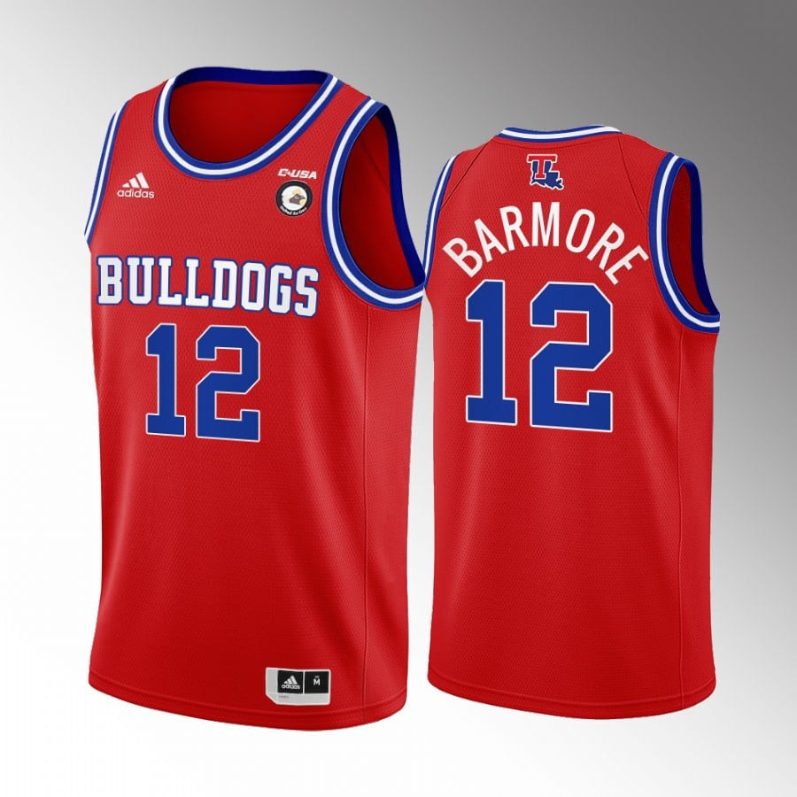 Leon Barmore 12 Louisiana Tech Bulldogs Red Jersey College Basketball Retired Number
