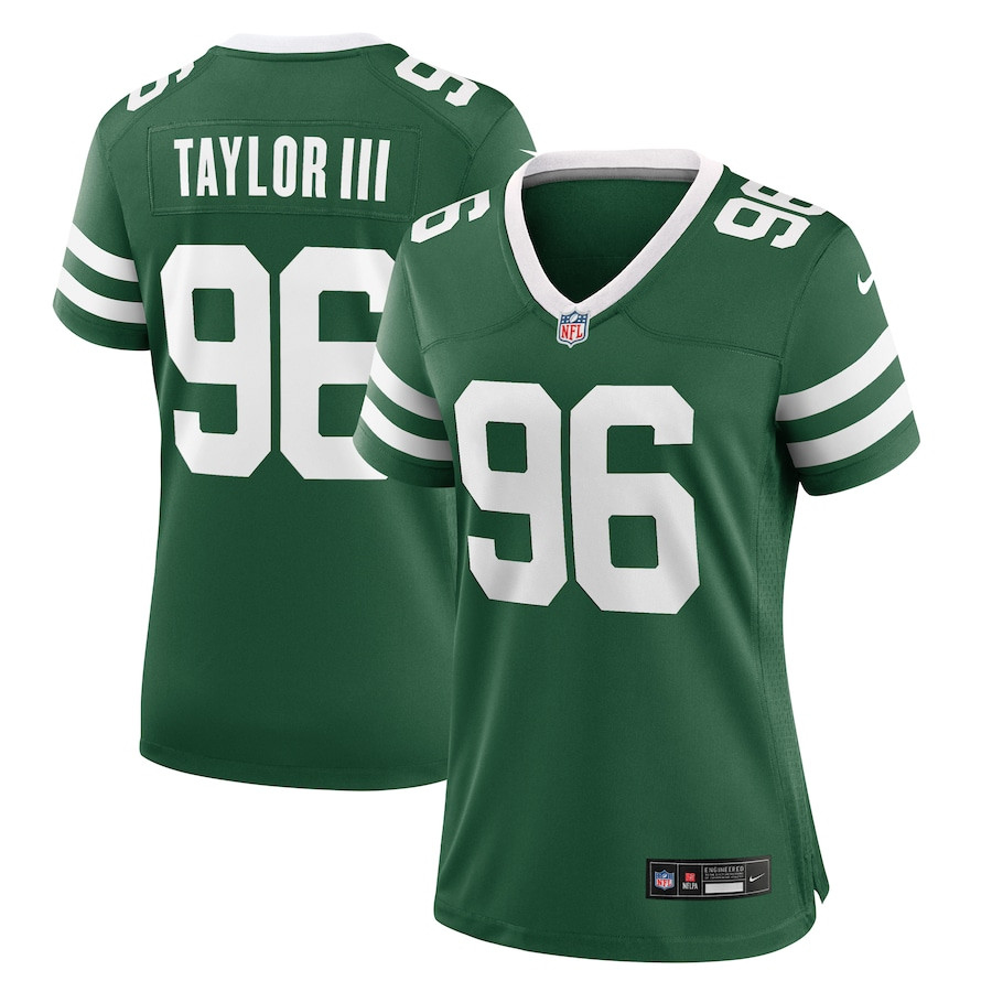 Leonard Taylor Iii 96 New York Jets Women's Team Game Jersey - Legacy Green Js5692