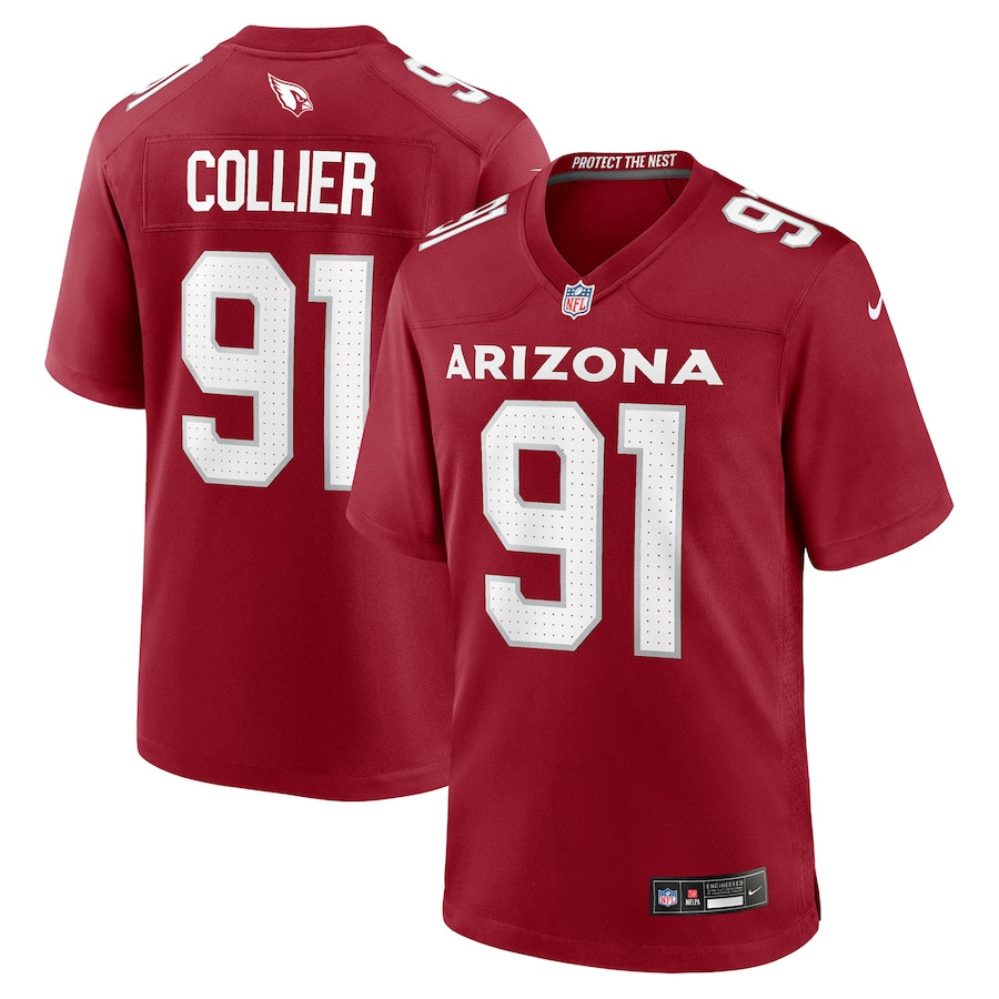 L.j. Collier 91 Arizona Cardinals Team Game Men Jersey - Cardinal Js3665