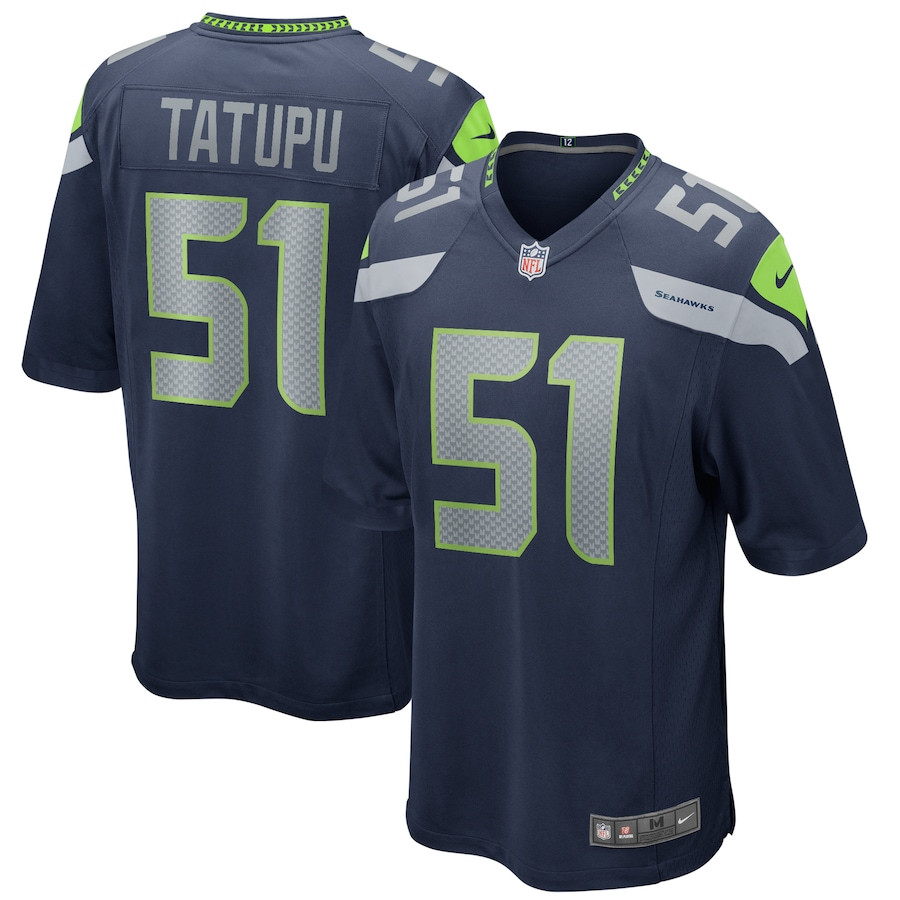 Lofa Tatupu 51 Seattle Seahawks Men Game Retired Jersey - College Navy Js7325
