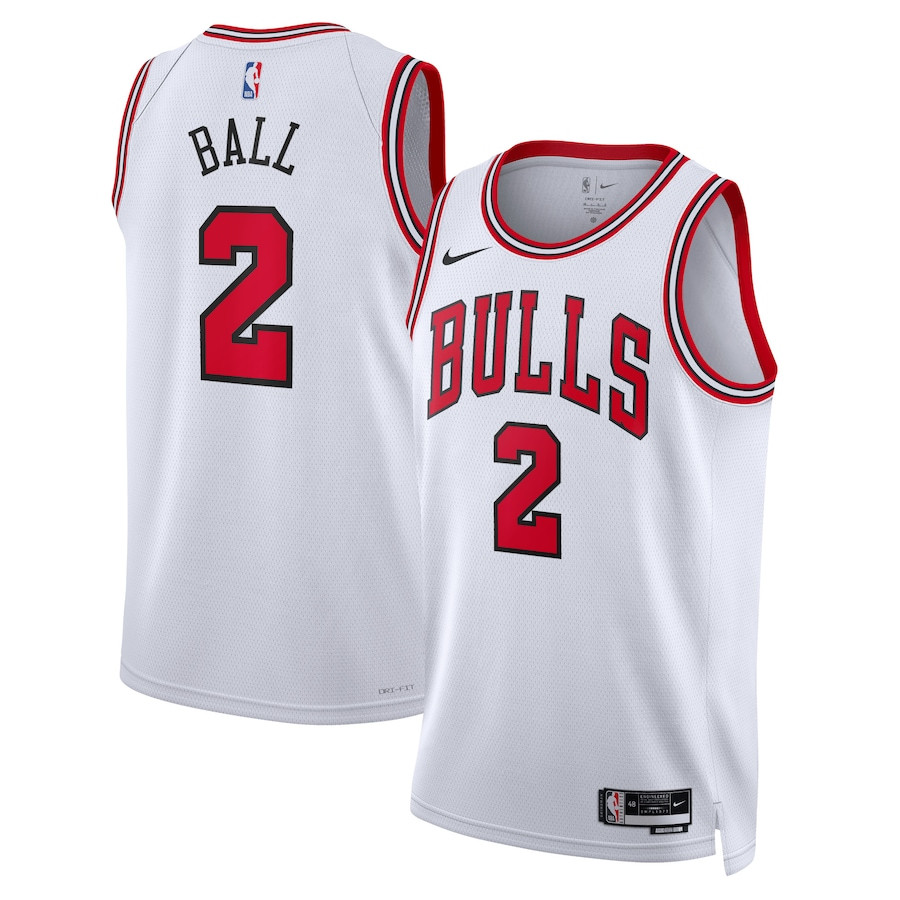 Lonzo Ball 2 Chicago Bulls Unisex Swingman Jersey - Association Edition - White