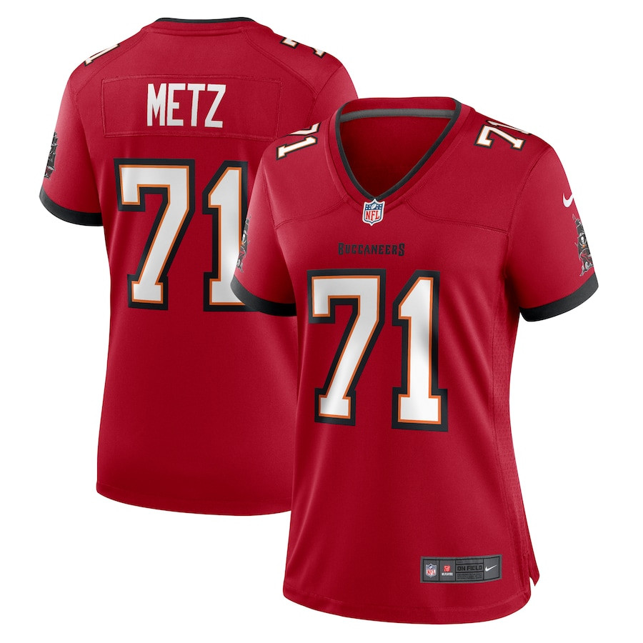 Lorenz Metz 71 Tampa Bay Buccaneers Game Women Jersey - Red Js4121