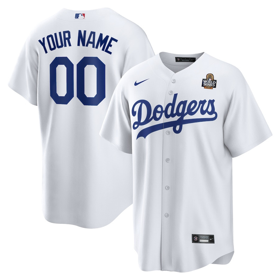 Los Angeles Dodgers 2024 World Series Home Custom Men Jersey - White