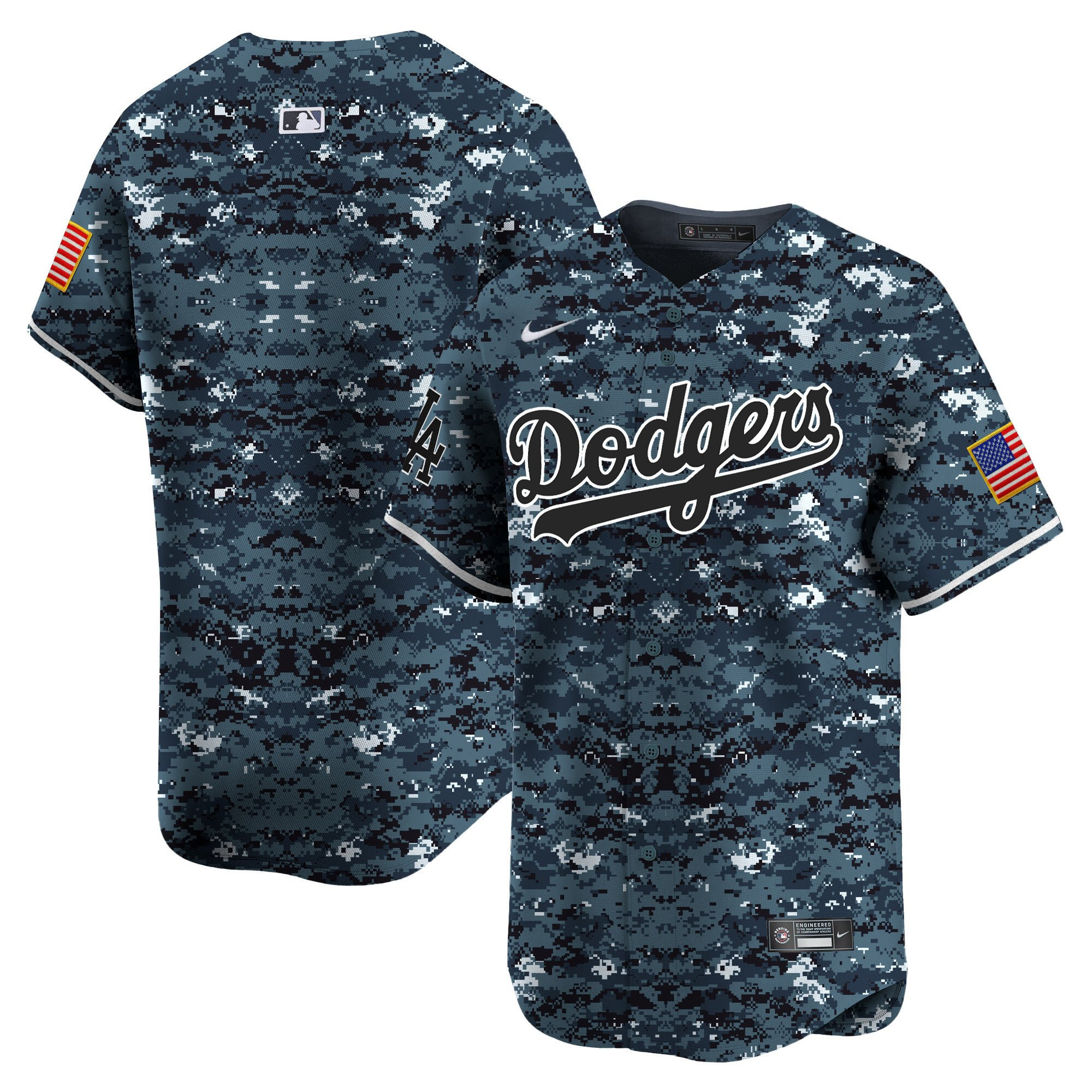 Los Angeles Dodgers Usmc Alternate Limited Men Jersey - Navy