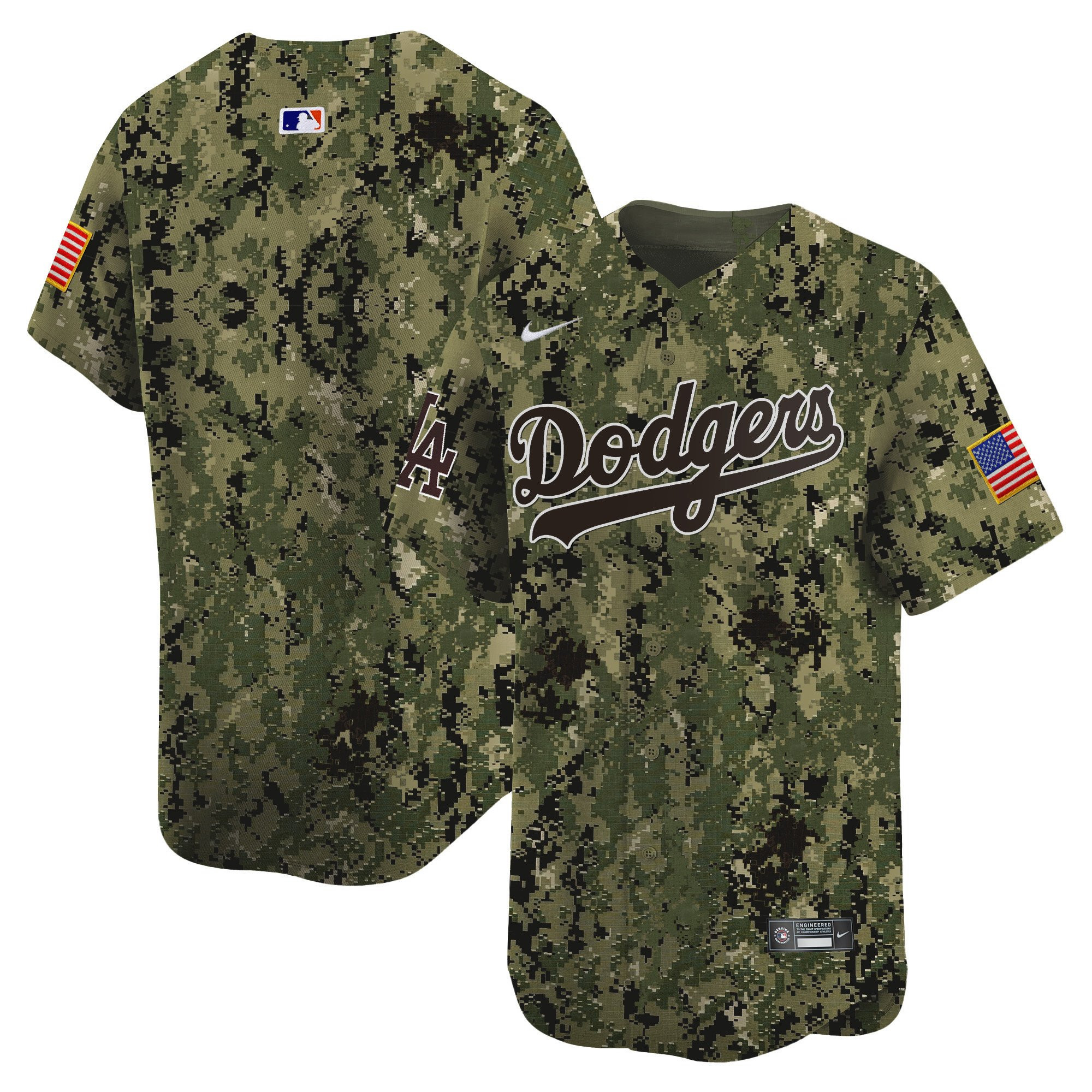 Los Angeles Dodgers Usmc Alternate Limited Men Jersey - Woodland