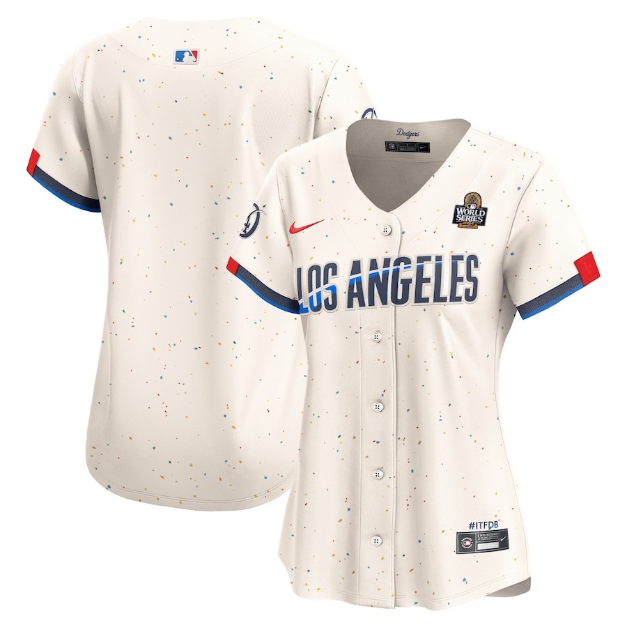 Los Angeles Dodgers Women's 2024 World Series Champions City Connect Limited Player Jersey - Cream