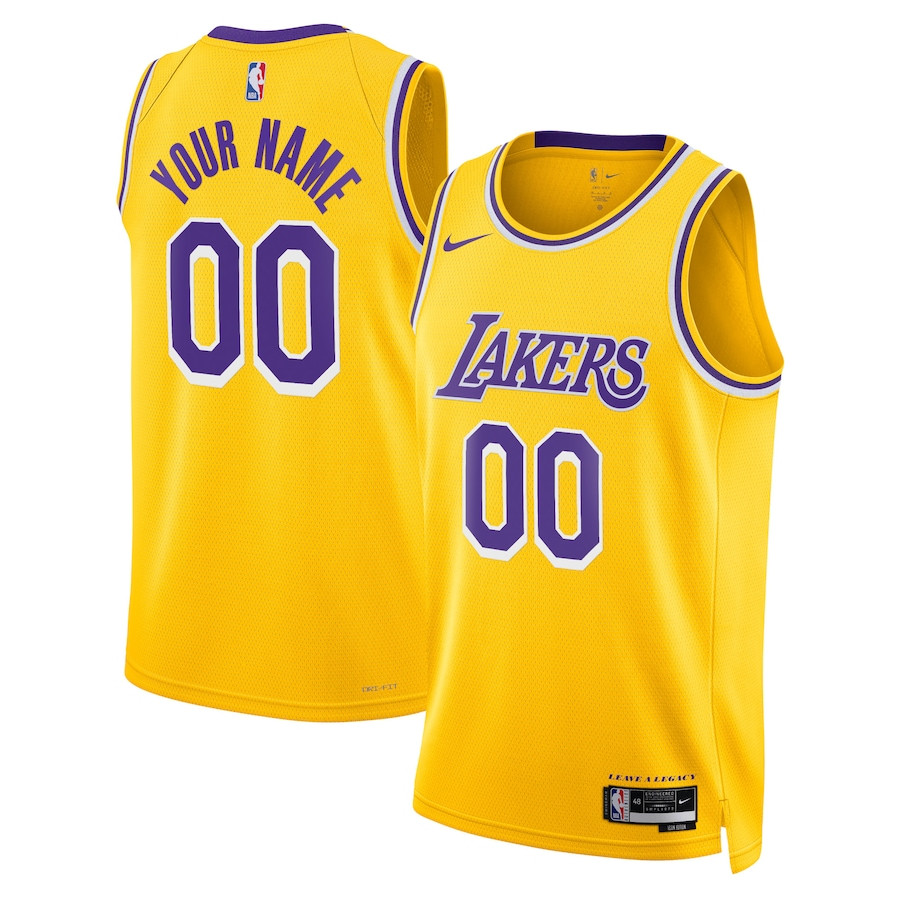 Los Angeles Lakers 2023/24 Icon Swingman Custom Men Jersey - Gold