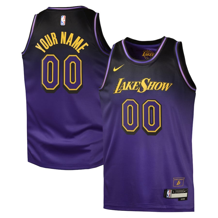 Los Angeles Lakers 2024/25 Swingman Custom Youth Jersey - City Edition - Purple