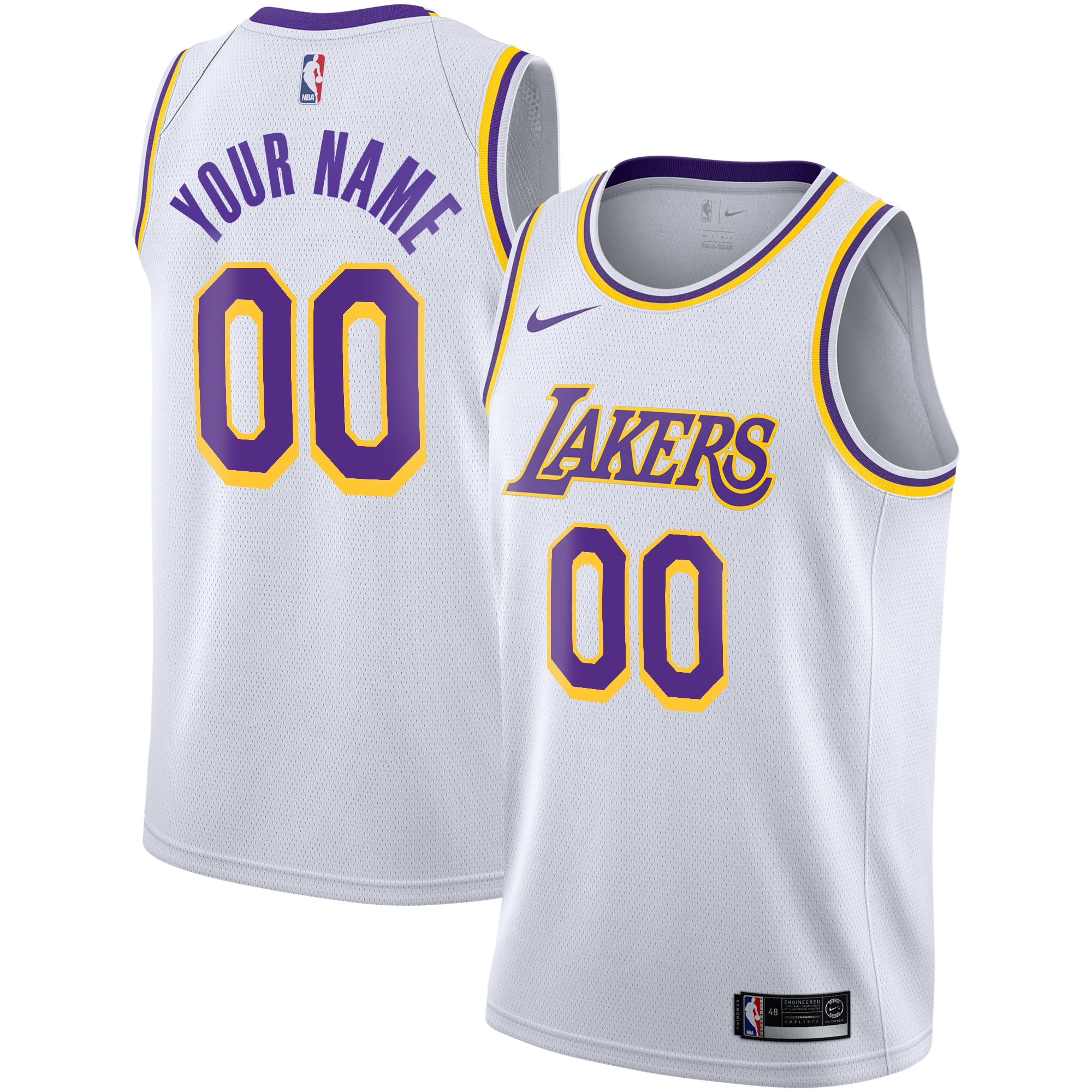 Los Angeles Lakers Association Swingman Jersey - Custom - Youth
