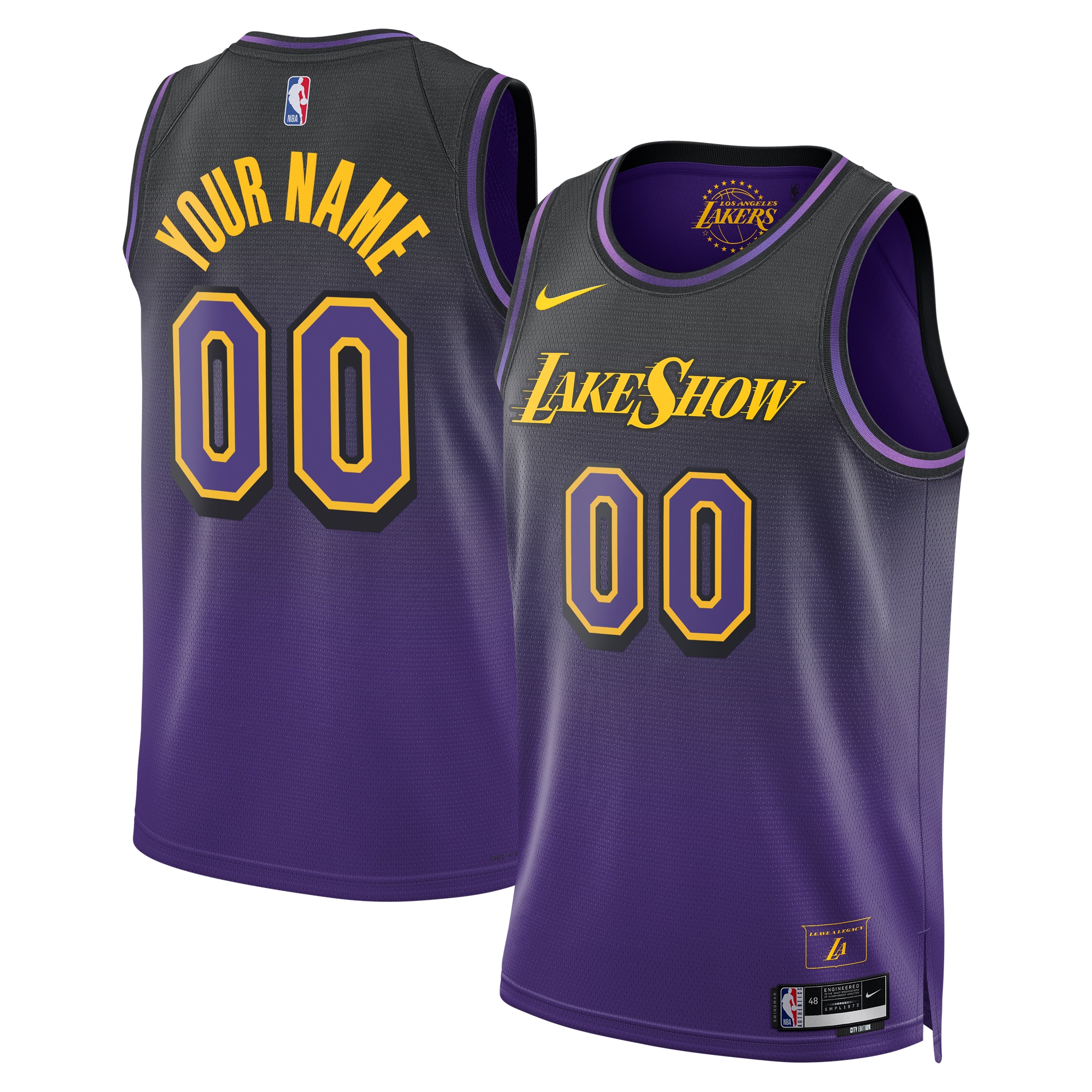 Los Angeles Lakers City Edition Swingman Jersey 2024 - Custom - Unisex
