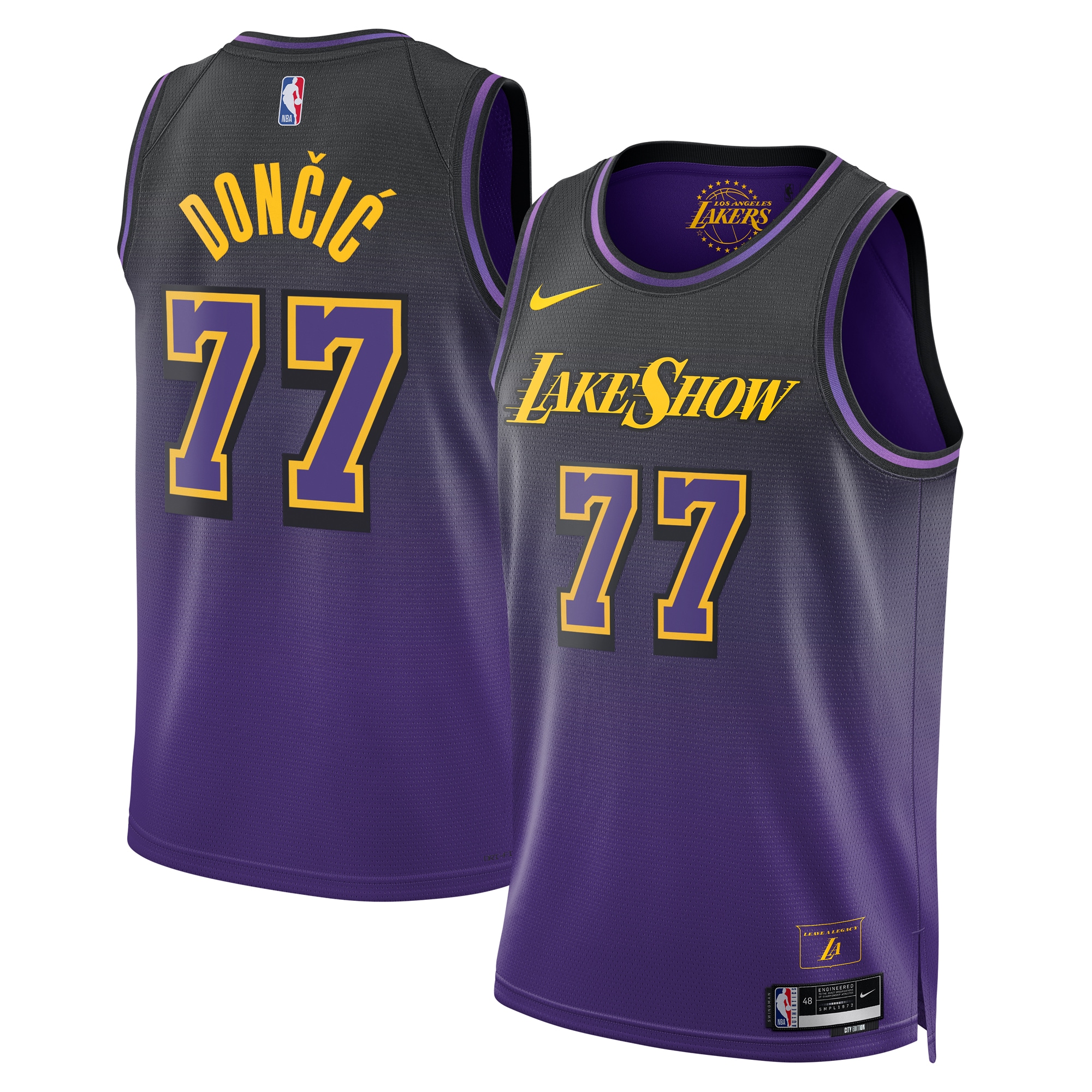 Los Angeles Lakers City Edition Swingman Jersey 2024 - Purple - Luka Don?i? - Unisex