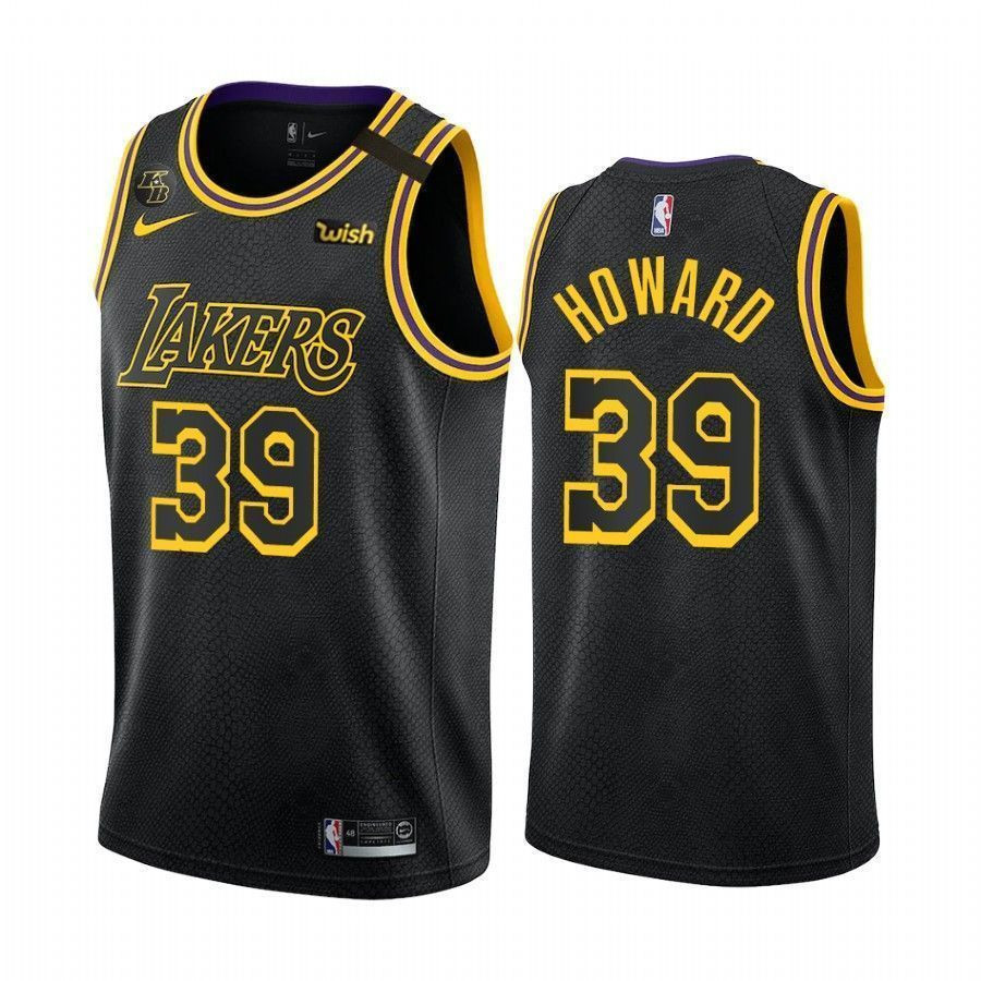 Los Angeles Lakers Dwight Howard 39 Black Mamba Inspired City Jersey