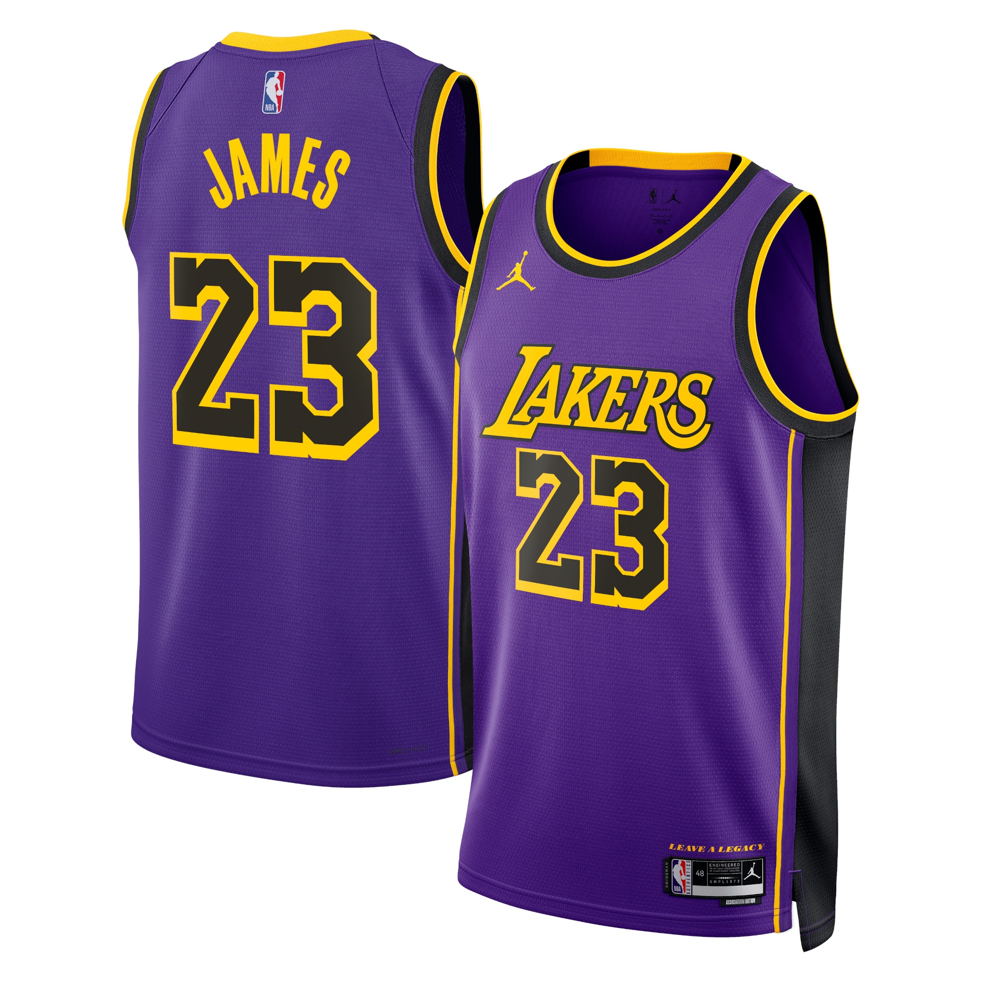Los Angeles Lakers Jordan Statement Edition Swingman Jersey - Purple - Lebron James - Unisex