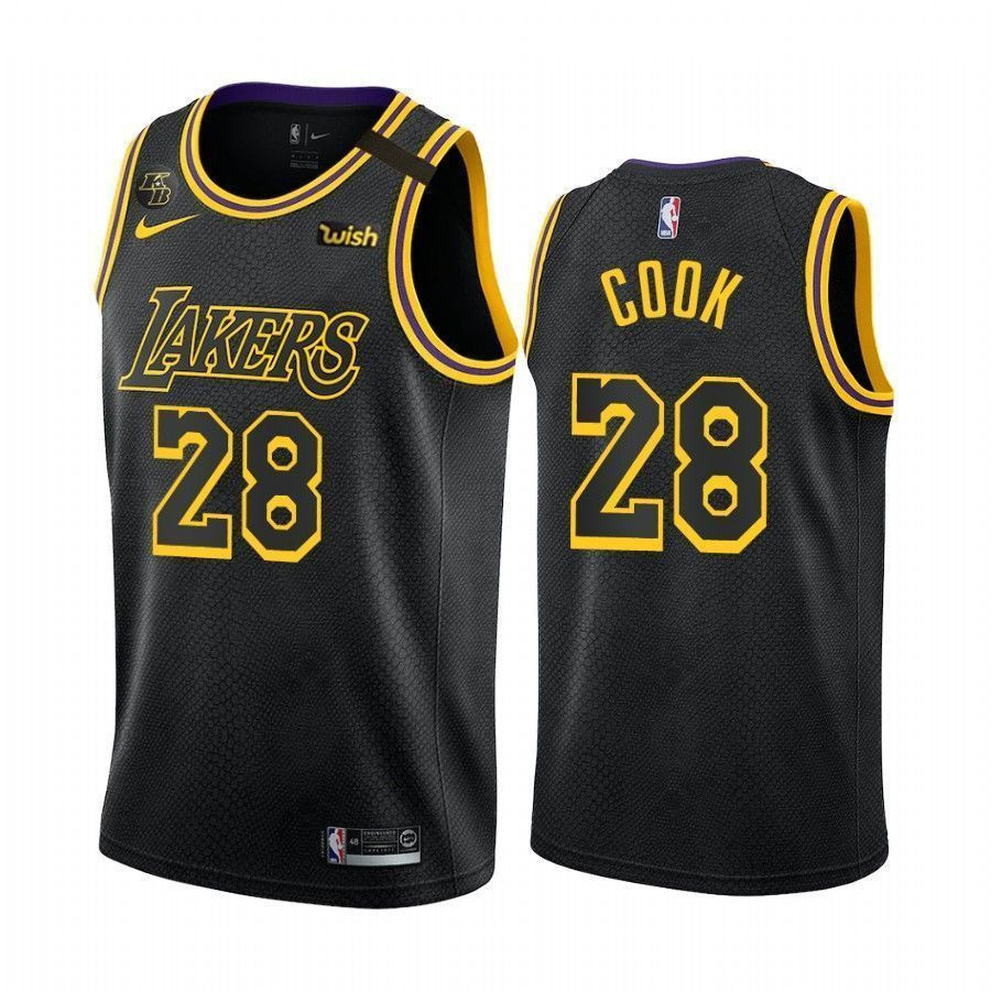 Los Angeles Lakers Quinn Cook 28 Black Mamba Inspired City Jersey