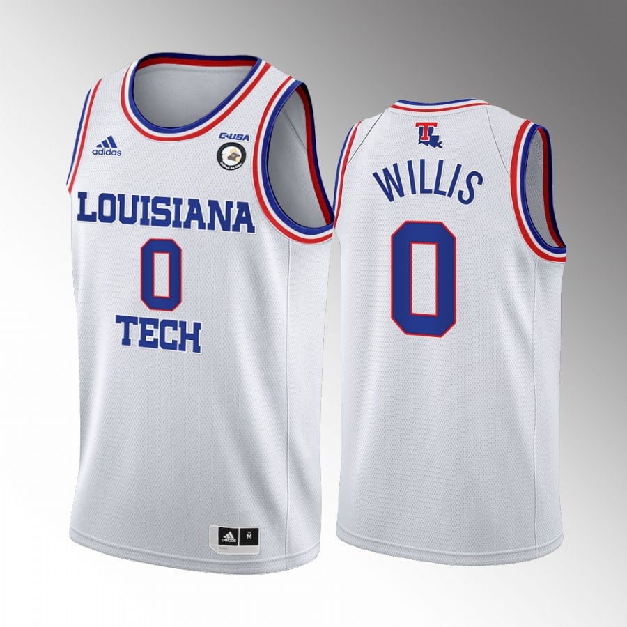 Louisiana Tech Bulldogs Keaston Willis 0 Jersey College Basketball White Home Uniform
