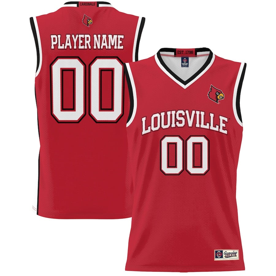 Louisville Cardinals Nil Men Basketball Custom Jersey - Red