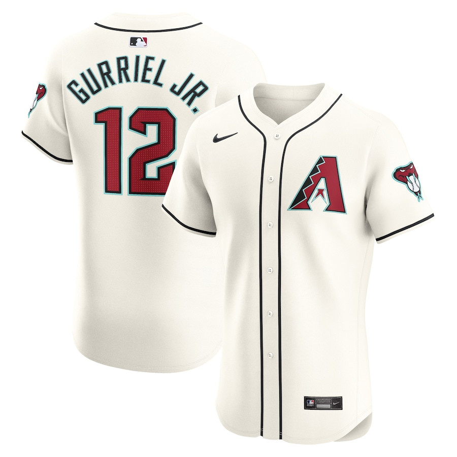 Lourdes Gurriel Jr. 12 Arizona Diamondbacks Home Elite Player Men Jersey - White