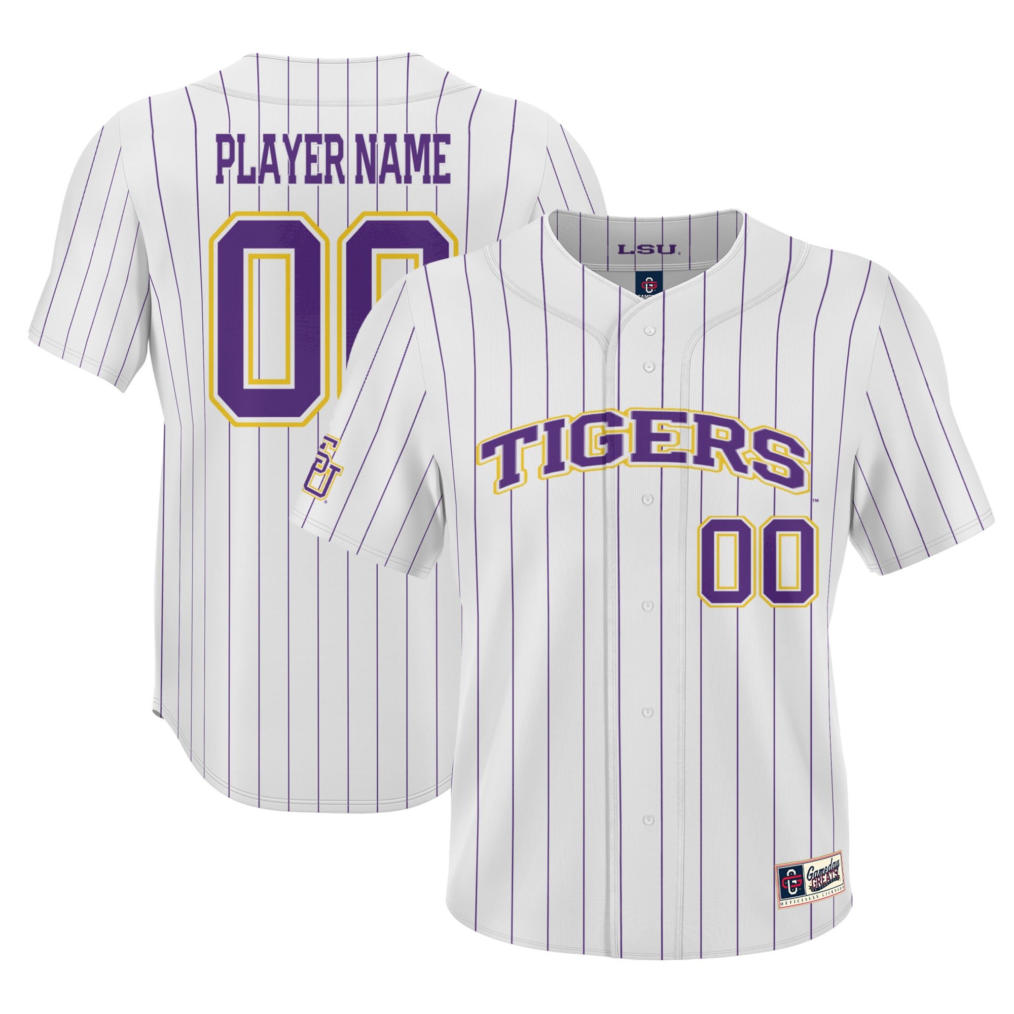 Lsu Tigers Prosphere Nil Baseball Jersey Custom 00 - Men White