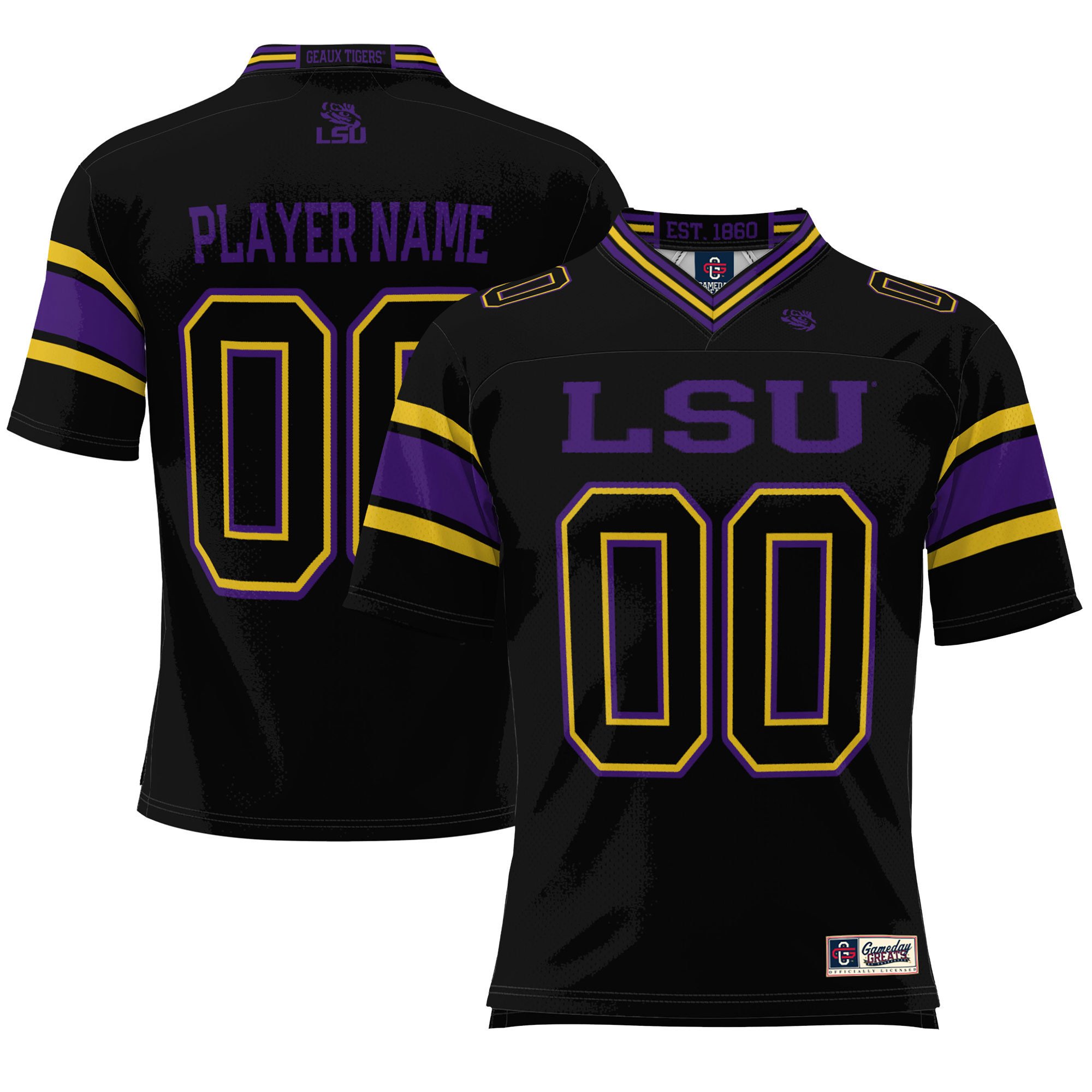 Lsu Tigers Prosphere Nil Football Custom Jersey - Black