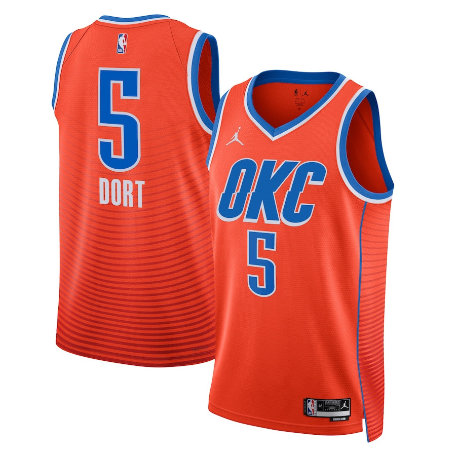 Luguentz Dort 5 Oklahoma City Thunder Unisex Swingman Jersey - Statement Edition - Orange