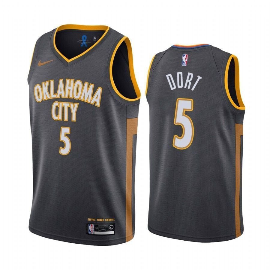 Luguentz Dort Oklahoma City Thunder Charcoal City 5 Jersey