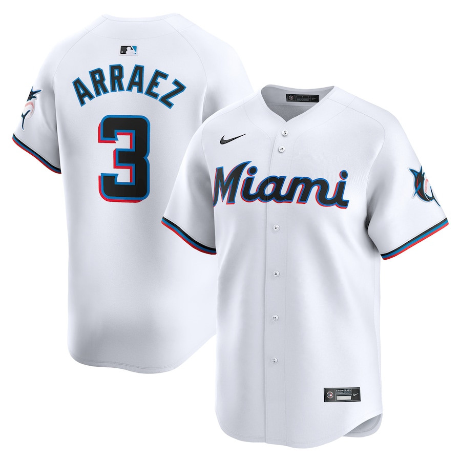 Luis Arraez 3 Miami Marlins Home Limited Player Men Jersey - White
