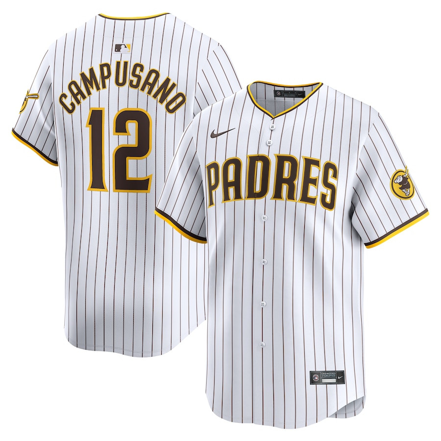 Luis Campusano 12 San Diego Padres Home Limited Player Men Jersey - White
