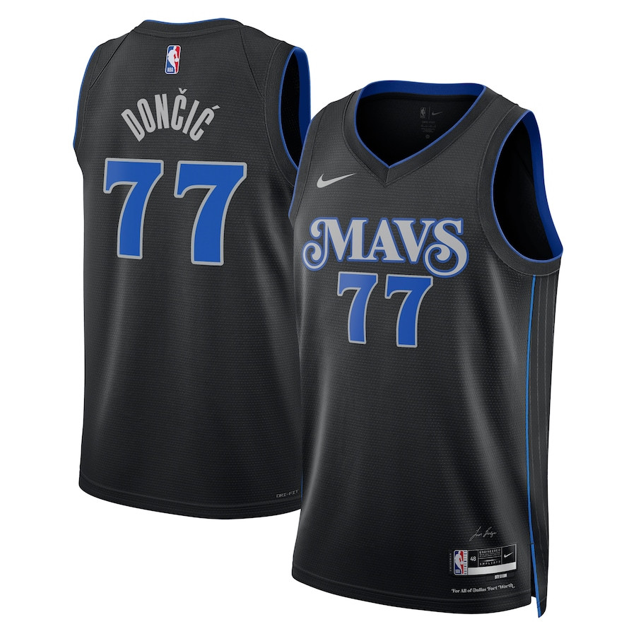 Luka Don??i???77 Dallas Mavericks 2023/24 City Edition Swingman Jersey - Black