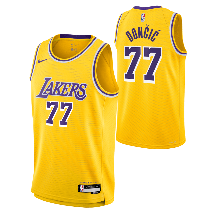 Luka Don??i???77 Los Angeles Lakers Unisex Swingman Jersey - Icon Edition - Gold