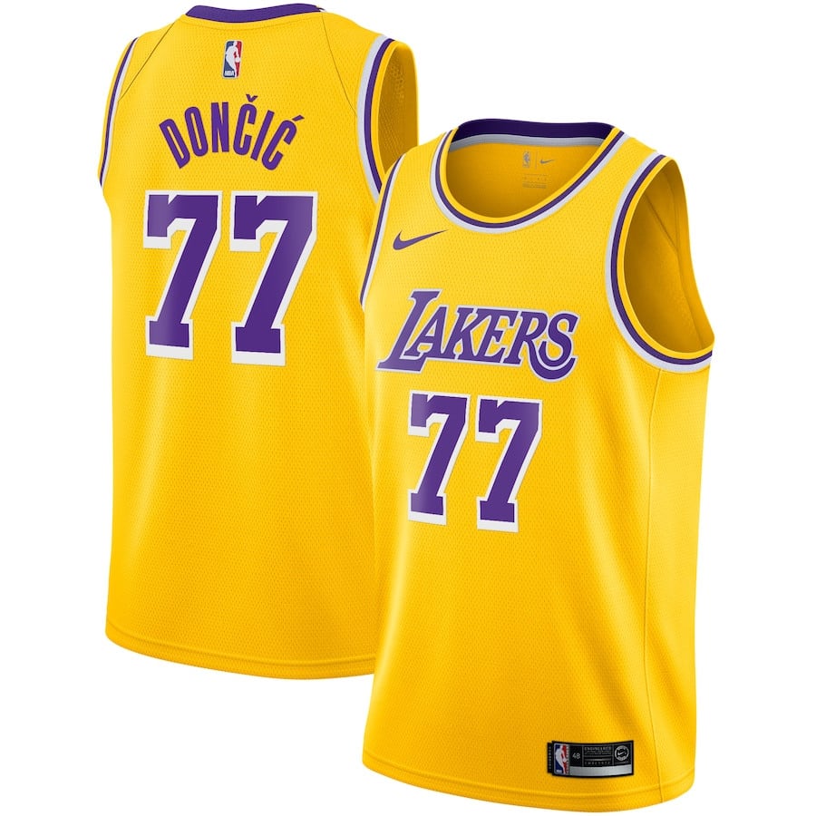 Luka Don??i???77 Los Angeles Lakers Youth 2024/25 Swingman Player Jersey - Icon Edition - Gold