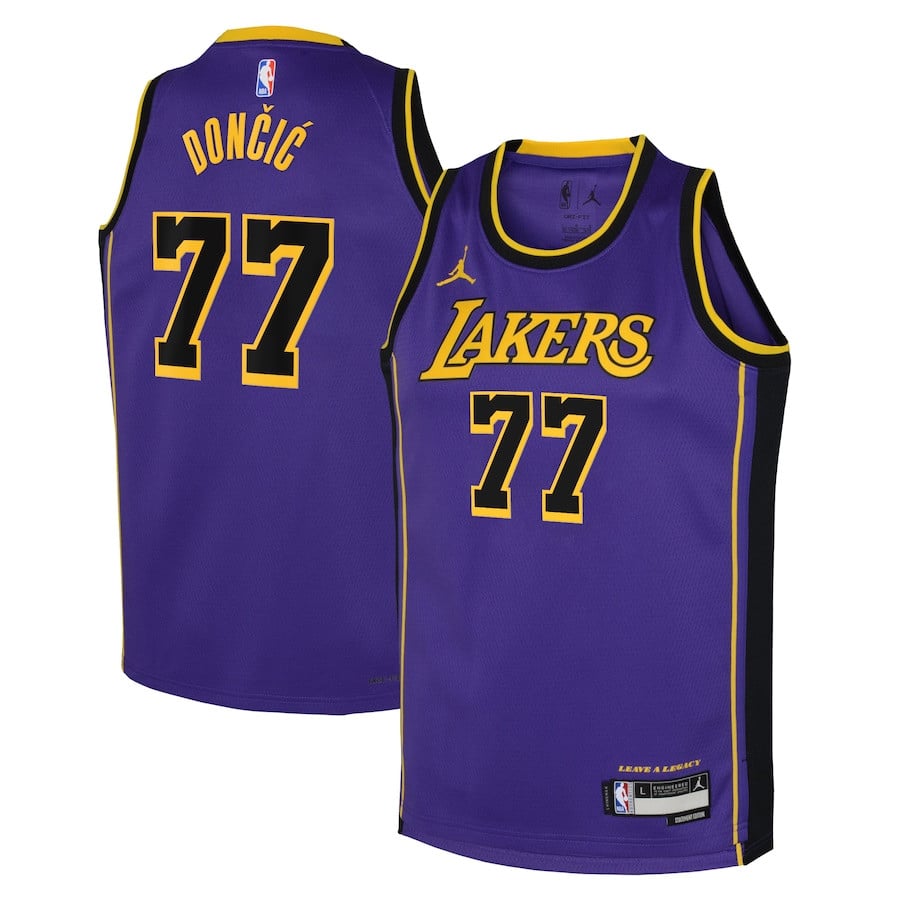 Luka Don??i???77 Los Angeles Lakers Youth 2024/25 Swingman Player Jersey - Statement Edition - Purple